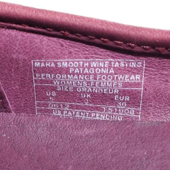 Patagonia Maha Smooth Slip-on Flats "Wine Tasting" Women's 5 - Picture 10 of 11